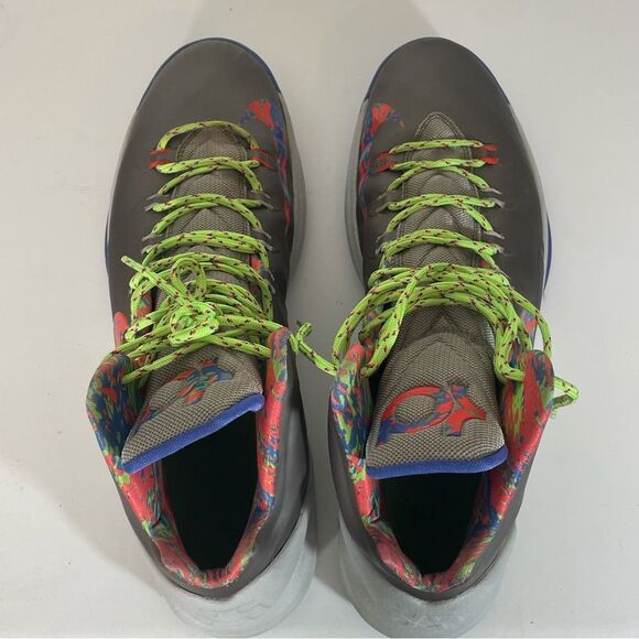 Nike KD Splatter Men’s Gray and Neon Sneakers Size 14 Style #554988-007 main image 8